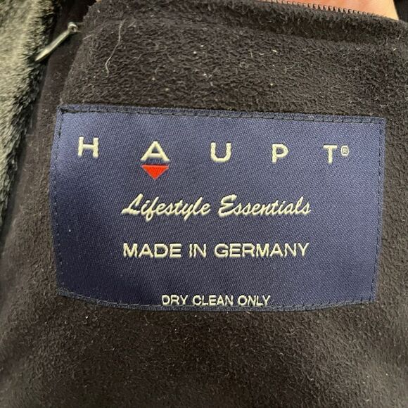 Haupt Jacket Mens 42R Black Full Zip Fur Lined Pockets - Picture 5 of 10